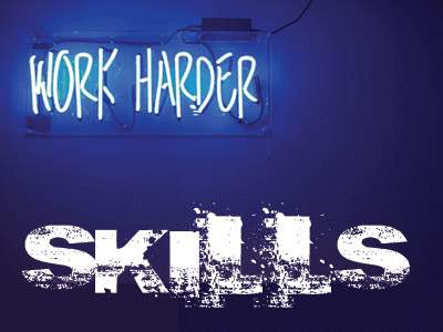 Voice over skills neon light